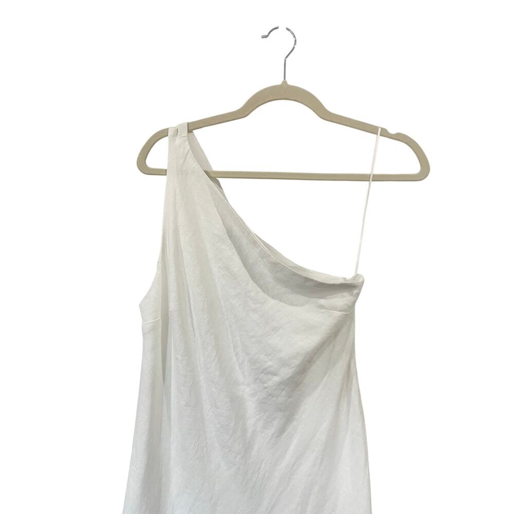 Zara White One Shoulder Maxi Dress - Picture 2 of 5